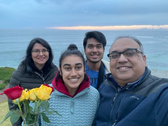 Sood family enjoys the view of La Jolla